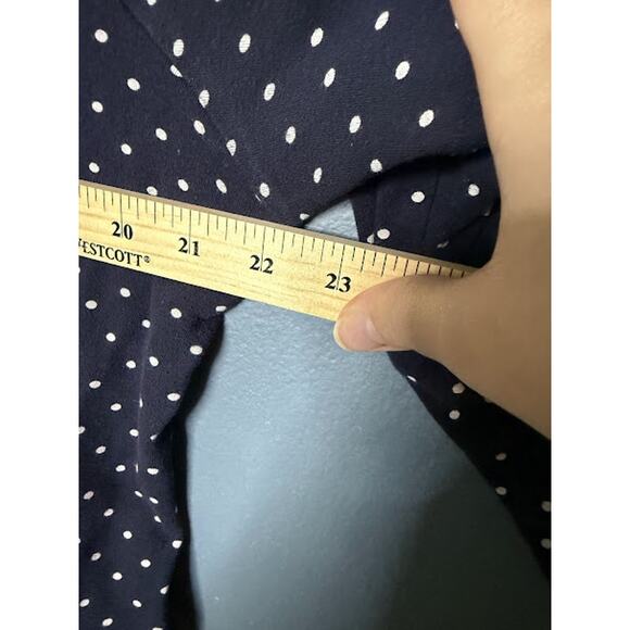 Croft & Barrow 3/4 Sleeve Shirt Women's Size XXL Scalloped Neckline Polka Dot - Picture 5 of 6